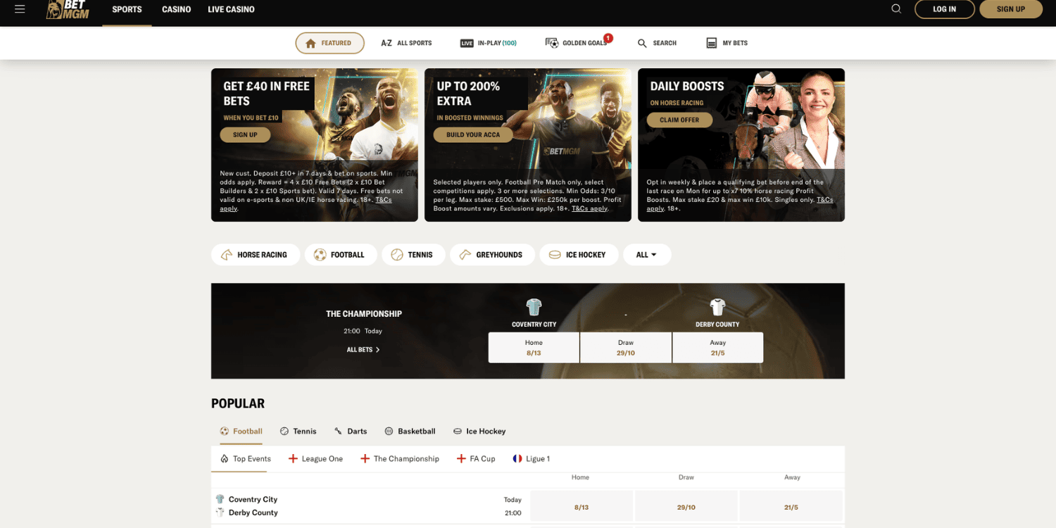 BetMGM Bookmaker Not on Gamstop