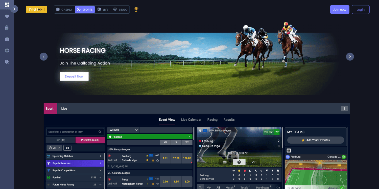 DynoBet Bookmaker Not on Gamstop